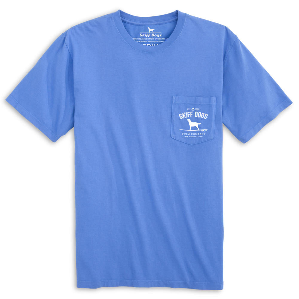 
                  
                    Load image into Gallery viewer, Hang Ten Hound: Pocket Short Sleeve T-Shirt - Azure
                  
                