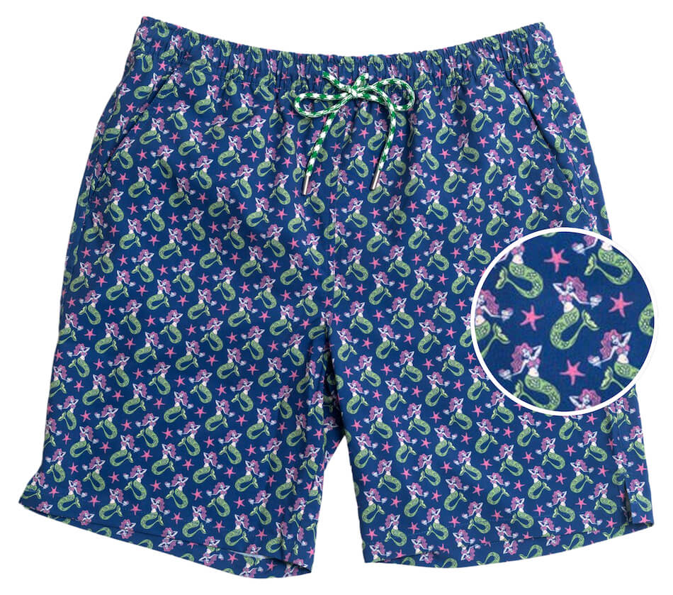 Mens mermaid sale swim trunks