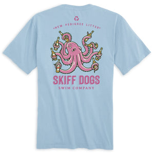 
                  
                    Load image into Gallery viewer, Open Bar Octopus: Pocket Short Sleeve T-Shirt - Chambray
                  
                