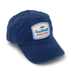 
                  
                    Load image into Gallery viewer, Skiff Dogs Logo: Badged Twill Cap - Navy
                  
                