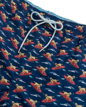 
                  
                    Load image into Gallery viewer, Doggy Paddle: Kid&amp;#39;s Swim Trunks - Navy
                  
                