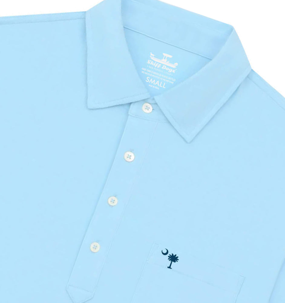 Upcycled Surf Polo: Palmetto Moon - Tidal