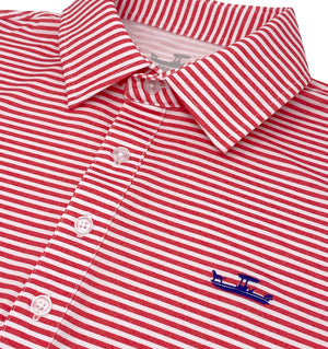 
                  
                    Load image into Gallery viewer, Skiff Dogs: Slack Tide Polo - Red/White
                  
                