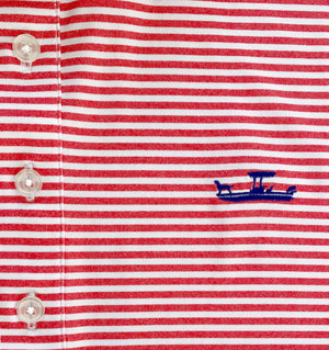 
                  
                    Load image into Gallery viewer, Skiff Dogs: Slack Tide Polo - Red/White
                  
                