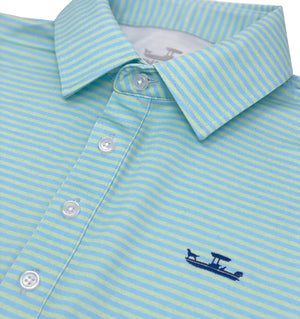 
                  
                    Load image into Gallery viewer, Skiff Dogs: Slack Tide Polo - Mint/Light Blue
                  
                