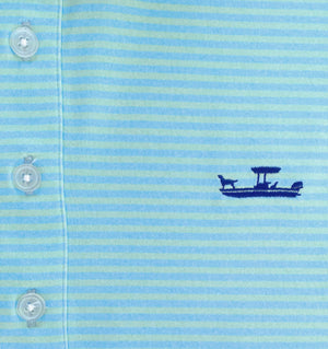 
                  
                    Load image into Gallery viewer, Skiff Dogs: Slack Tide Polo - Mint/Light Blue
                  
                