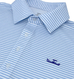 
                  
                    Load image into Gallery viewer, Skiff Dogs: Slack Tide Polo - Light Blue/White
                  
                