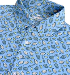 
                  
                    Load image into Gallery viewer, Oyster Affair: Upcycled Club Polo - Light Blue
                  
                