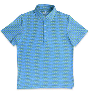 
                  
                    Load image into Gallery viewer, Lucky Golf: Upcycled Club Polo - Light Blue
                  
                