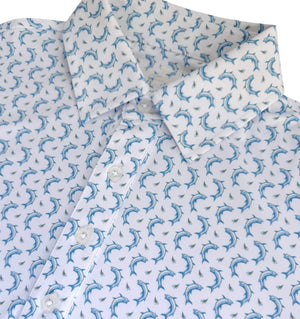 
                  
                    Load image into Gallery viewer, Tarpon Travels: Upcycled Club Polo - White
                  
                