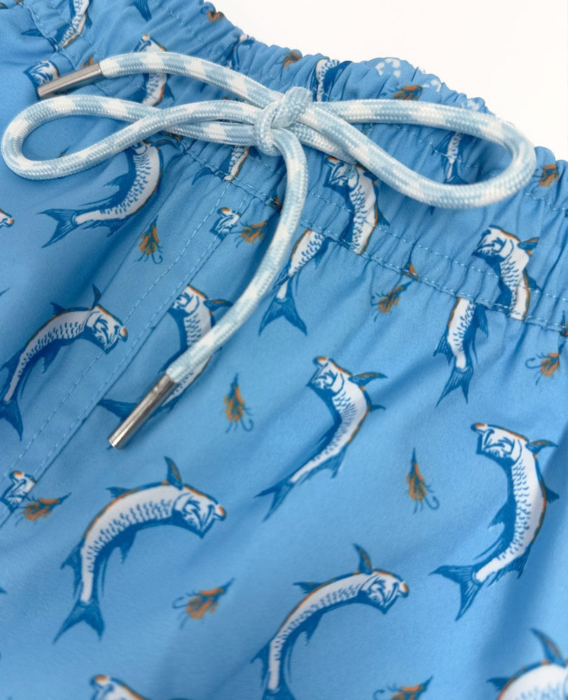 
                  
                    Load image into Gallery viewer, Tarpon Tricks: Swim Trunks - Turquoise
                  
                