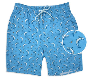 
                  
                    Load image into Gallery viewer, Tarpon Tricks: Swim Trunks - Turquoise
                  
                