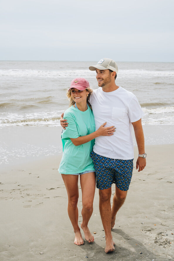 
                  
                    Load image into Gallery viewer, Tarpon Tricks: Swim Trunks - Turquoise
                  
                