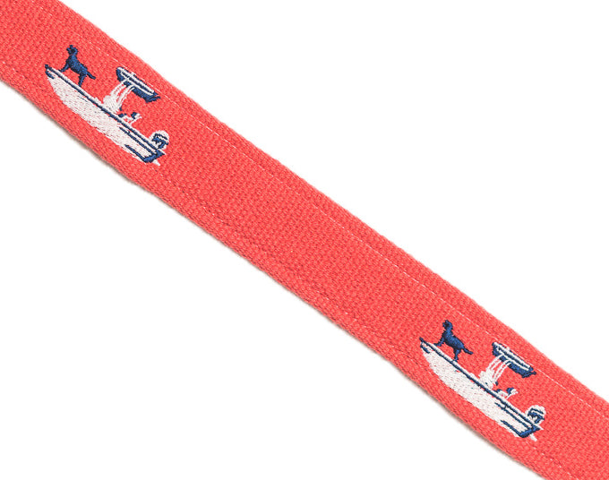 
                  
                    Load image into Gallery viewer, Skiff Dogs: Embroidered Belt - Coral
                  
                