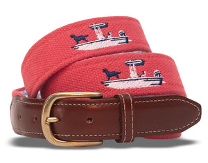 
                  
                    Load image into Gallery viewer, Skiff Dogs: Embroidered Belt - Coral
                  
                