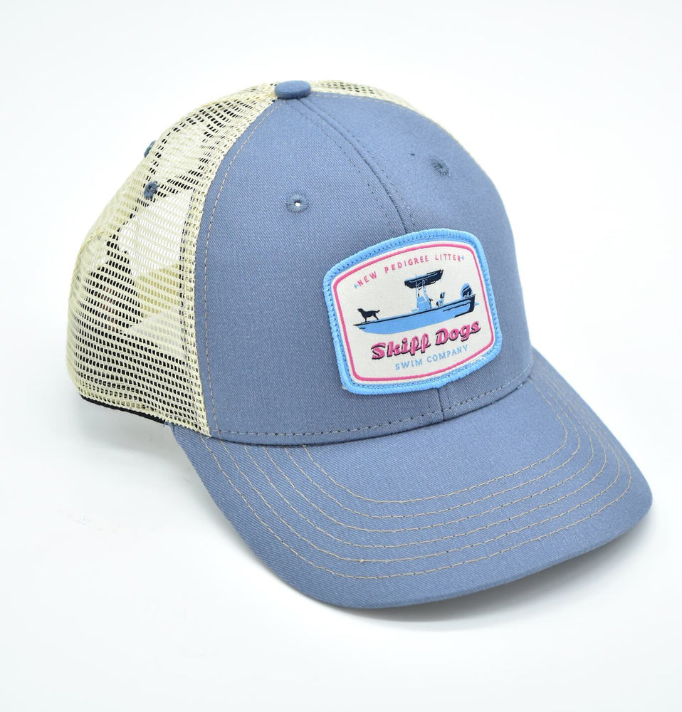 Skiff Dogs Logo: Trucker Cap - Shoal Blue