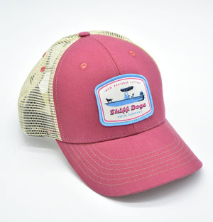 
                  
                    Load image into Gallery viewer, Skiff Dogs Logo: Trucker Cap - Port Side Red
                  
                