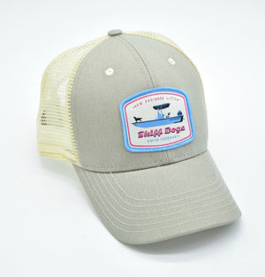 
                  
                    Load image into Gallery viewer, Skiff Dogs Logo: Trucker Cap - Cattail
                  
                