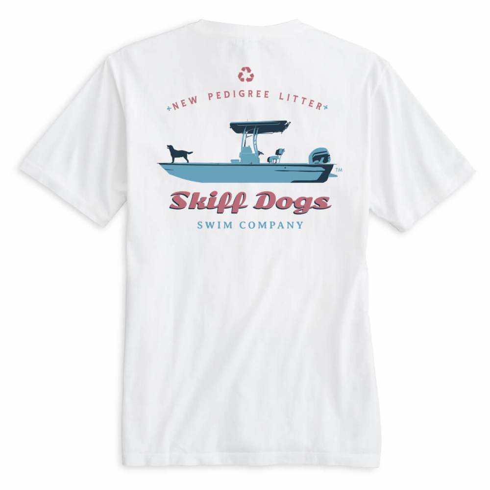 Skiff Dogs: Short Sleeve T-Shirt - White
