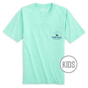 
                  
                    Load image into Gallery viewer, Skiff Dogs: Kid&amp;#39;s Short Sleeve T-Shirt - Mint
                  
                