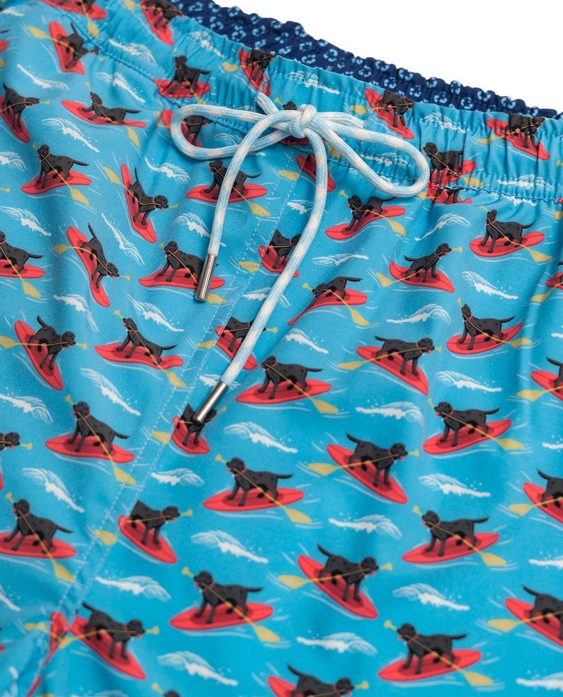
                  
                    Load image into Gallery viewer, Doggy Paddle: Kid&amp;#39;s Swim Trunks - Light Blue
                  
                