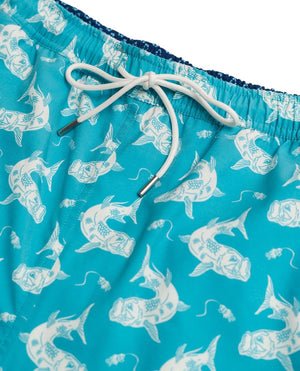 
                  
                    Load image into Gallery viewer, Tarpon Travels: Swim Trunks - Aquamarine
                  
                