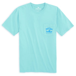 
                  
                    Load image into Gallery viewer, Skiff Dogs Hometown: Pocket Short Sleeve T-Shirt - Aquamarine/Blue
                  
                