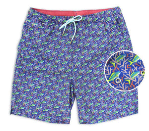 
                  
                    Load image into Gallery viewer, Staghorn Swim: Swim Trunks - Blue/Pink
                  
                
