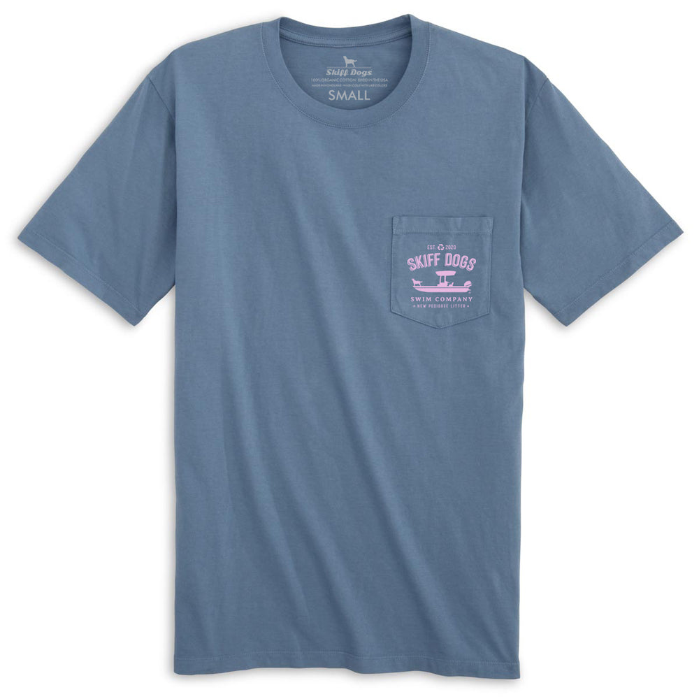 
                  
                    Load image into Gallery viewer, Hang Ten Hound: Pocket Short Sleeve T-Shirt - Slate/Pink
                  
                