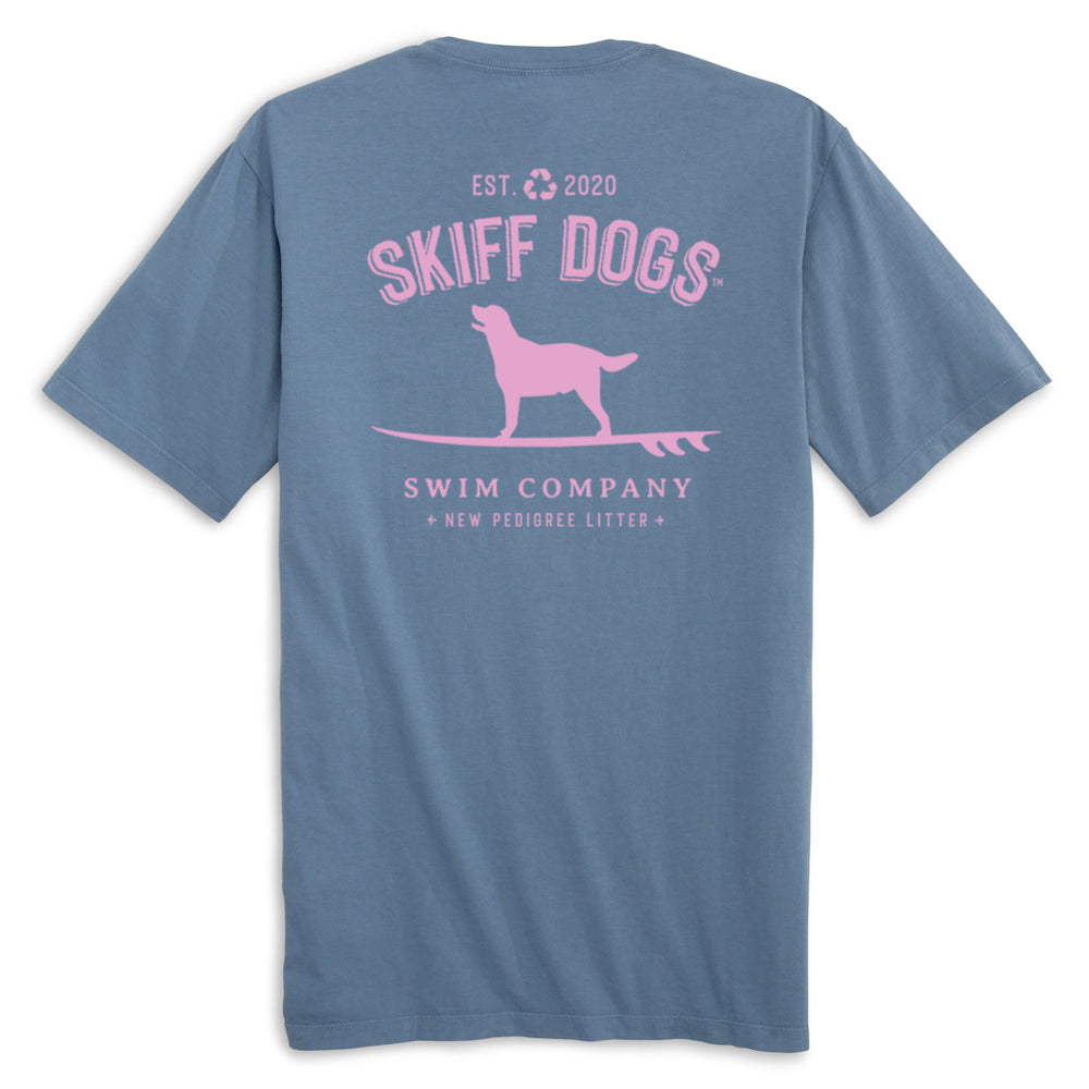 
                  
                    Load image into Gallery viewer, Hang Ten Hound: Pocket Short Sleeve T-Shirt - Slate/Pink
                  
                