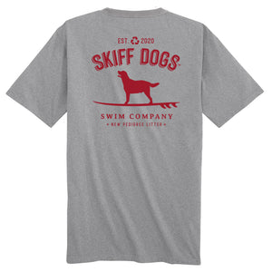 
                  
                    Load image into Gallery viewer, Hang Ten Hound: Pocket Short Sleeve T-Shirt - Gray/Red
                  
                