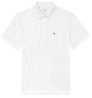
                  
                    Load image into Gallery viewer, Upcycled Surf Polo: Palmetto Moon - White
                  
                