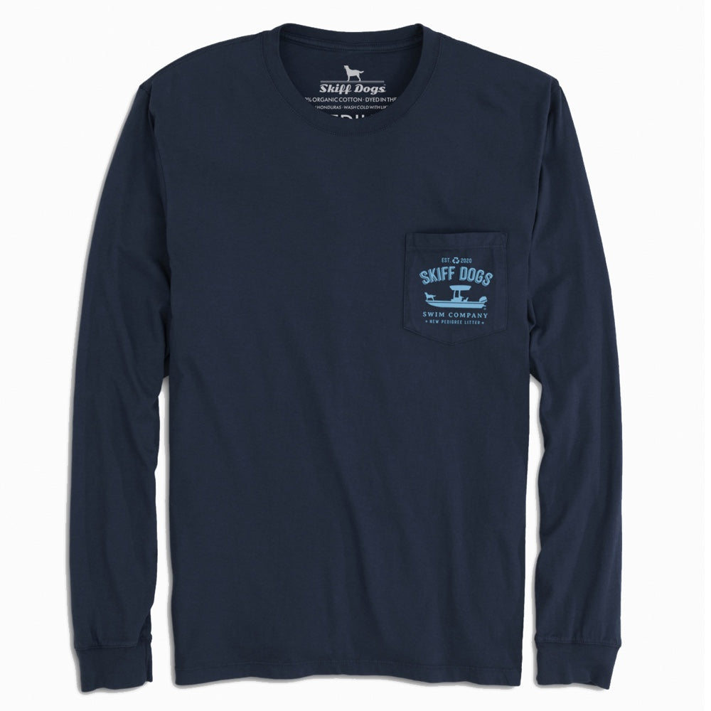 
                  
                    Load image into Gallery viewer, Summer Catch: Pocket Long Sleeve T-Shirt - Navy
                  
                