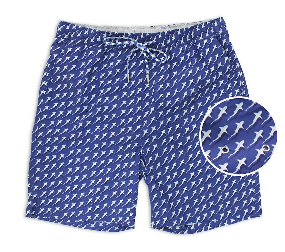 
                  
                    Load image into Gallery viewer, Reef Shark Rally: Swim Trunks - Navy (XL &amp;amp; XXL)
                  
                
