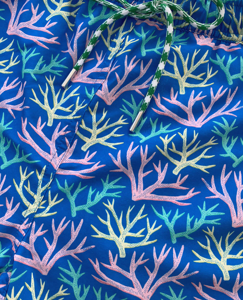 
                  
                    Load image into Gallery viewer, Key Largo Coral: Swim Trunks - Blue
                  
                