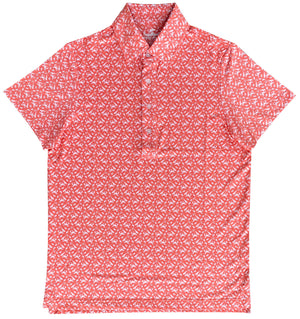 
                  
                    Load image into Gallery viewer, Upcycled Club Polo: Drunken Crab - Coral
                  
                