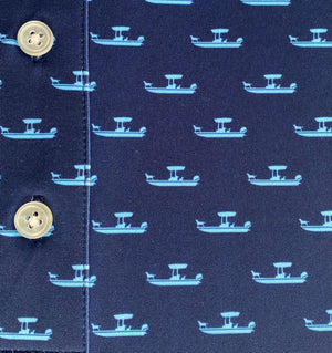 
                  
                    Load image into Gallery viewer, Upcycled Club Polo: Skiff Dogs - Navy
                  
                
